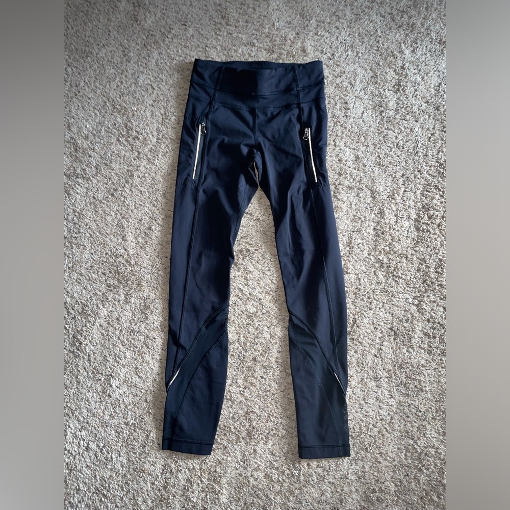 Lululemon Inspire Tight II Luxtreme Mesh Pull-On Leggings Black Women’s Size 2